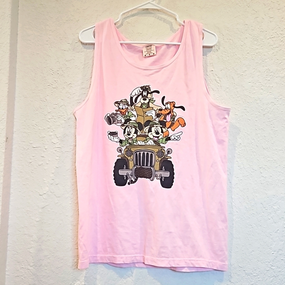 Mickey Mouse 100% Cotton Pink oversized Tank